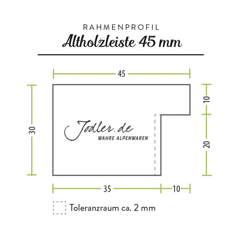 Altholzbilderrahmen 30x40|4,5cm